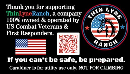 ThinLyneRanch Carabiner for Ultra-Large Emergency Sleeping Bag (Black)