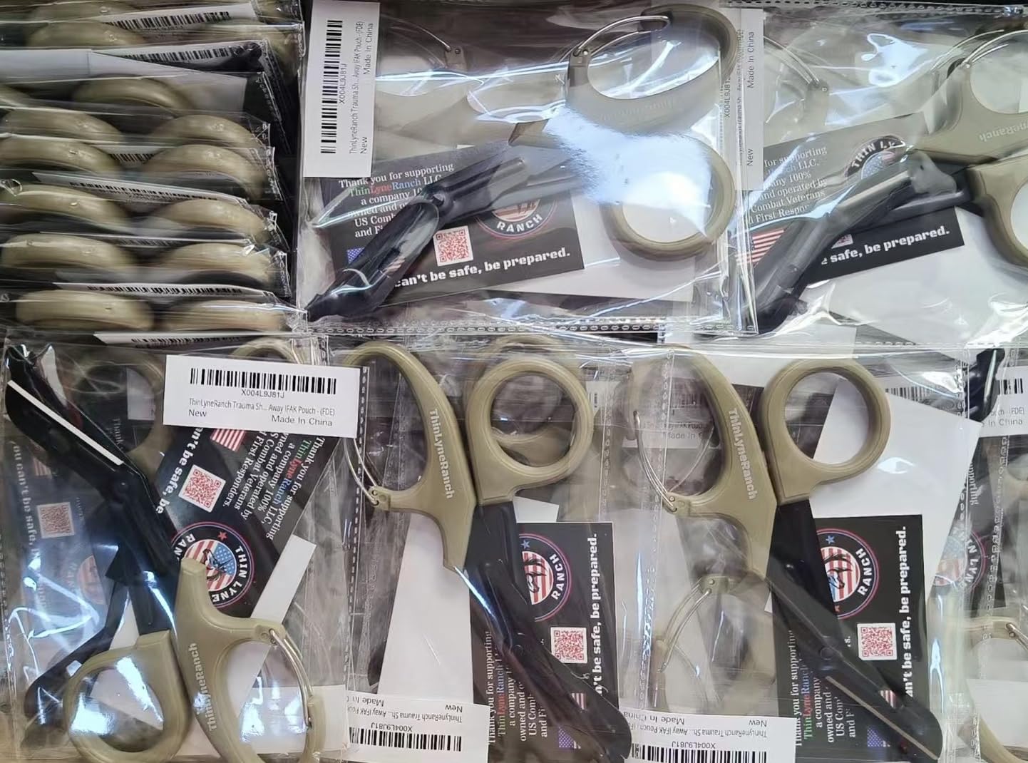 ThinLyneRanch Rip Away IFAK Pouch - Tactical Vehicle Headrest Trauma Kit for First Responders - Molle Pouch with Tourniquet Holder - Essential First Aid for Outdoors - Durable Rip Away Design (FDE)