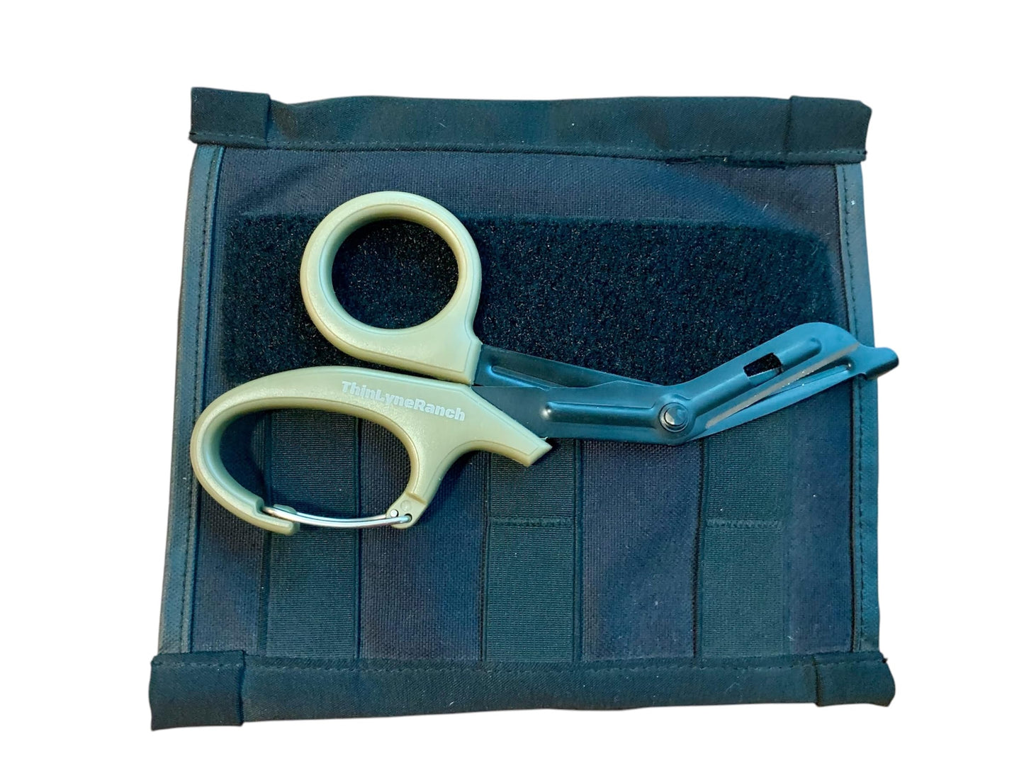 Tactical Trauma Shears with Oxygen Key – Compatible with ThinLyneRanch Tactical Headrest IFAK – Heavy-Duty EMT & First Responder Scissors, Stainless Steel Blades, Blunt-Tip Safety, Carabiner Clip – Military-Grade Medical Shears - FDE
