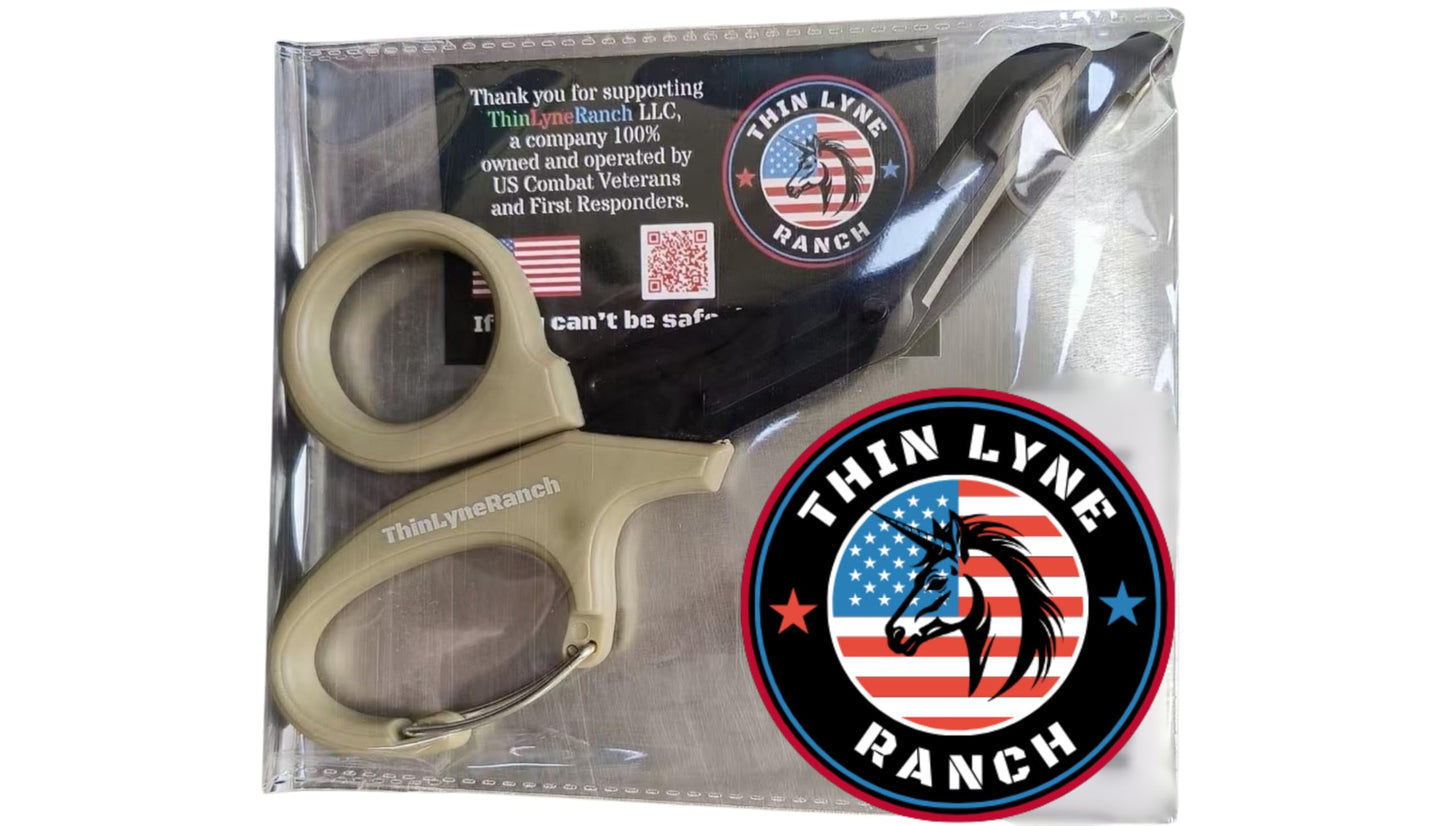 ThinLyneRanch Rip Away IFAK Pouch - Tactical Vehicle Headrest Trauma Kit for First Responders - Molle Pouch with Tourniquet Holder - Essential First Aid for Outdoors - Durable Rip Away Design (FDE)