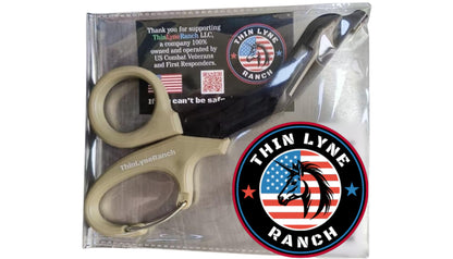 ThinLyneRanch Rip Away IFAK Pouch - Tactical Vehicle Headrest Trauma Kit for First Responders - Molle Pouch with Tourniquet Holder - Essential First Aid for Outdoors - Durable Rip Away Design (FDE)