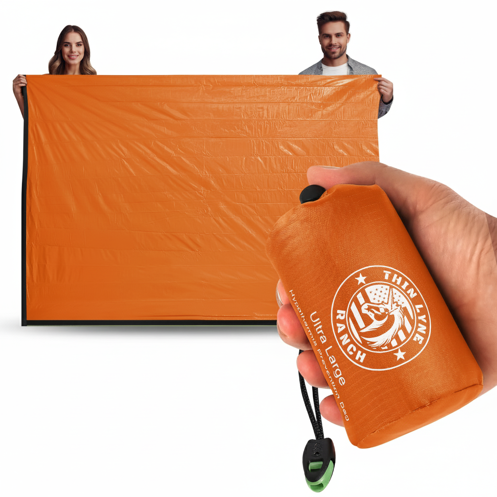 ThinLyneRanch® Ultra Large Hypothermia Survival Sleeping Bag (For When Things Go Sideways)