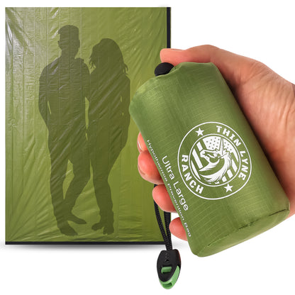ThinLyneRanch® Ultra Large Hypothermia Survival Sleeping Bag (For When Things Go Sideways)